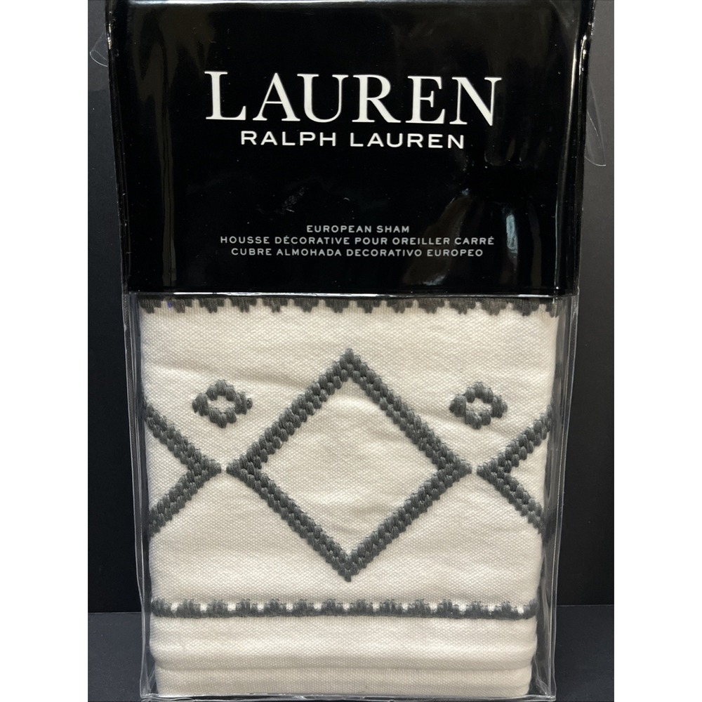 Lauren Ralph Lauren Luke Frame (1) European Euro Sham Cream 100% Cotton $170